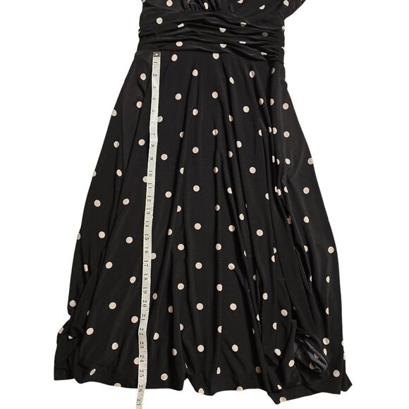 Chaps Black and White Polka Dot Dress Size: S Excellent Used Condition‎ - Picture 5 of 6